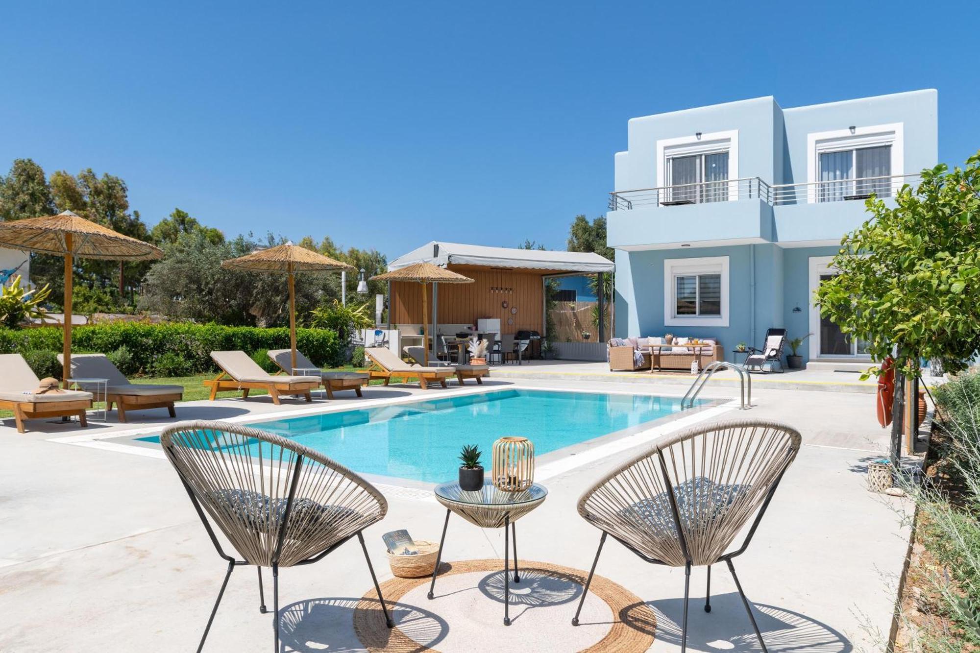 Ethria Pool Villa With Heated Jacuzzi Afantou Dış mekan fotoğraf