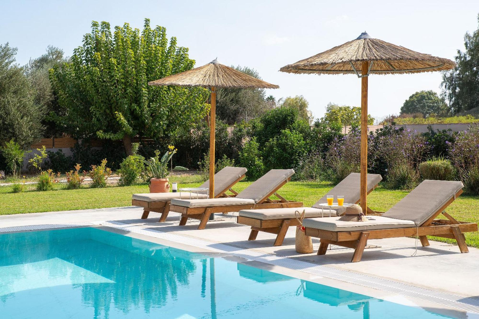 Ethria Pool Villa With Heated Jacuzzi Afantou Dış mekan fotoğraf
