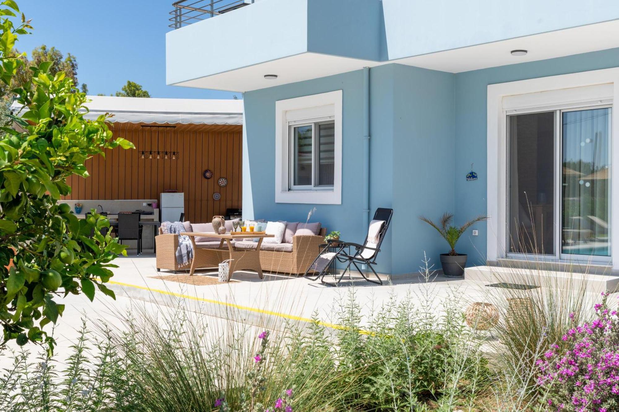 Ethria Pool Villa With Heated Jacuzzi Afantou Dış mekan fotoğraf