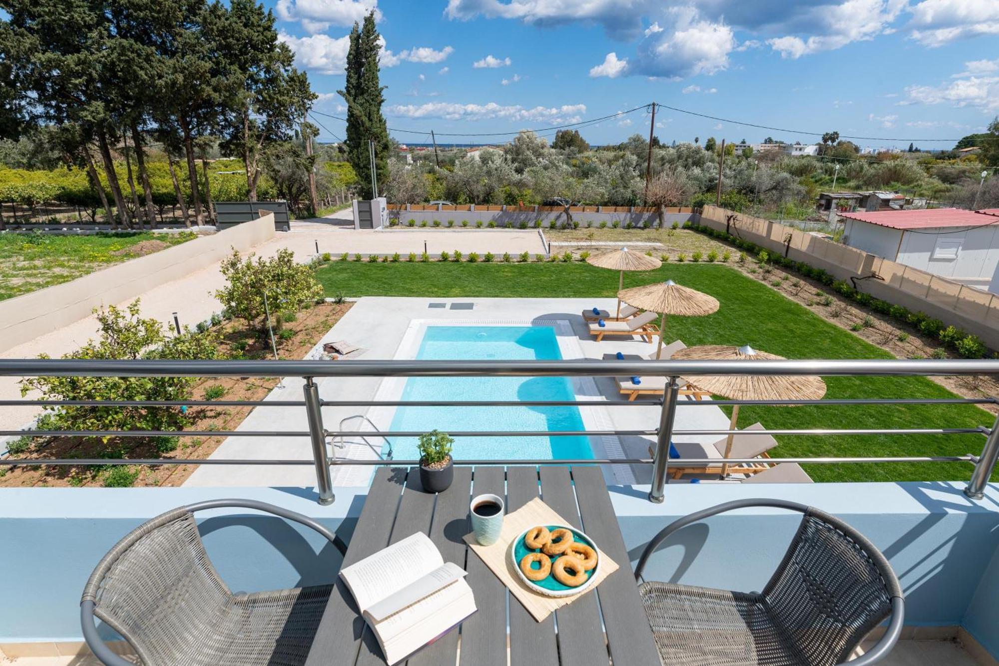 Ethria Pool Villa With Heated Jacuzzi Afantou Dış mekan fotoğraf